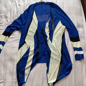 Blue/White/Black Plus Size (2X) INC International Concepts Coverup